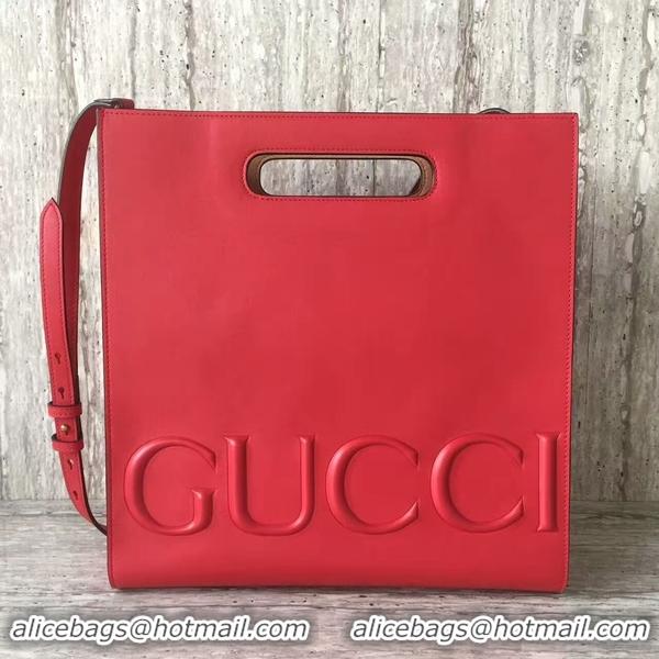 Shop Cheap Gucci Ghost Calfskin Leather Shopper Bag 414476 Red