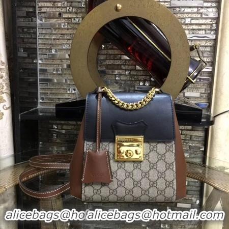 Refined Gucci Padlock GG Supreme Backpack 498194 Black