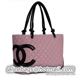 Chanel Cambon Large Shoulder Bags 25169 Pink-Black