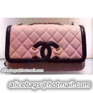 Cheap Price Chanel Flap Shoulder Bag Calfskin Leather A39012 Pink