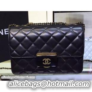 Luxury Discount Chanel Sheepskin and Resin Flap Medium Bag 7032612 Black