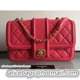 Traditional Specials Chanel Quilted/Light Gold Metal Calfskin Small Flap Bag A91365 Rouge