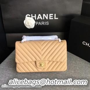 Elegant Chanel Flap Shoulder Bags Camel Original Sheepskin CF1112 Glod