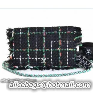 Buy Luxury Chanel Tweed Woc Bag Green With A Robot Charm 130102