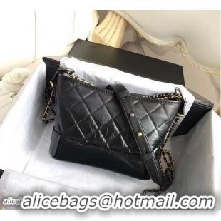 Good Looking Chanel Patent Goatskin Gabrielle Small Hobo Bag A91810 Black 2018