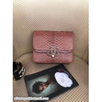 Pretty Style Chanel Original Flap Bag Python, Lambskin & Gold-Tone Metal A57277 Pink