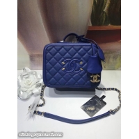 Good Quality Chanel Vanity Case Original A93343 blue