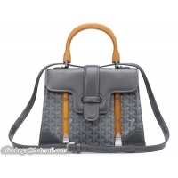 Discount 2015 Goyard Small Saigon Tote Bag With Strap PM 8941 Dark Grey