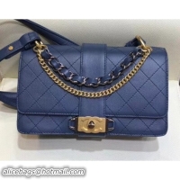 Stylish Chanel Calfskin Small Flap Bag A57577 Blue 2018