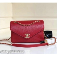 Charming Chanel Lambskin Flap Bag A57431 Red