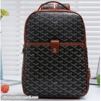 New Arrivals 2015 Goyard Backpack 8990 Black And Tan