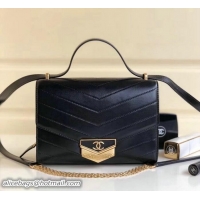 Stylish Chanel Calfskin Flap Bag A57490 Black