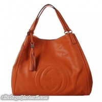 Gucci Soho Large Leather Shoulder Bag 282308 Orange