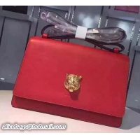 Best Quality Gucci Animalier Leather Shoulder Bag 418004 Red