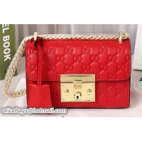 Discount Fashion Gucci Padlock Gucci Signature Shoulder Bag 409487 Red