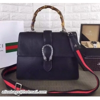 Super Quality Gucci Dionysus Leather Top Handle Bag 421999 Black