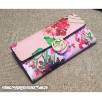 New Design Gucci Icon Leather Continental Wallet 369663 Pink