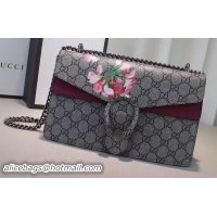 New Cheap Gucci 400249 Rose Dionysus GG Supreme Canvas Shoulder Bag