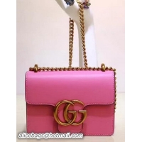 New Stylish Gucci mini GG Marmont Leather Shoulder Bag 431284 Pink