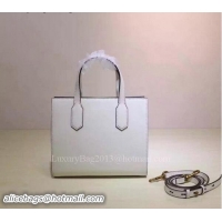 Low Price Gucci Arabesque Calfskin Leather Tote Bag 443089 White