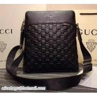 Good Product Gucci Calfskin Leather Messenger Bag 413168 Black