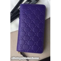 Classic Specials Gucci Signature Zip Around Wallet 410102 Violet