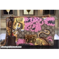 Sumptuous Gucci Padlock Bengal Shoulder Medium Bag 409486 Pink