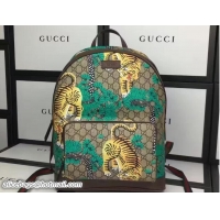 Buy New Cheap Gucci GG Supreme Medium Backpack Bag 428027 Bengal Green