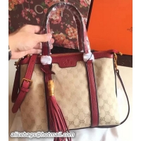 Best Price Gucci Rania Original GG Canvas Top Handle Bags 353114 Burgundy
