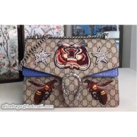 Top Design Gucci Dionysus Embroidered Tiger and Bee Shoulder Medium Bag 403348/400235 2017