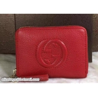 Luxury Gucci Soho Leather Disco Small Wallet 351484 Red