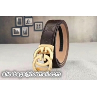 Sumptuous Gucci 34mm Leather Belt GG0801 Brown