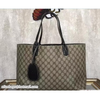 Grade Gucci Reversible GG Leather Tote Medium Bag 368568 Black