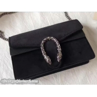 Top Grade Gucci Dionysus Chain Super Mini Bag 476432 Velvet Black 2017
