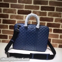 Sumptuous Gucci Signature leather duffle 451169 Blue