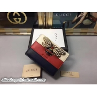 Hot Style Gucci Queen Margaret Leather Card Case 476072 White&Red&Black
