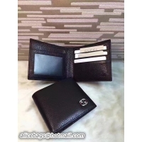 Hot Style Gucci Calfskin Leather Bi-fold Wallet 308798 Black