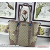 Trendy Design Gucci Original GG Canvas Tote Large Bag 387602 Nude Pink