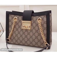 Hot Style Gucci Padlock GG Supreme Canvas Shoulder Small Bag 498156 Black 2018