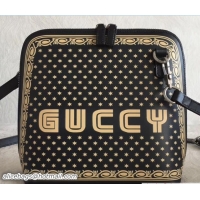 Unique Discount Gucci Guccy Printed Crossbody Bag 501122 Black Spring 2018