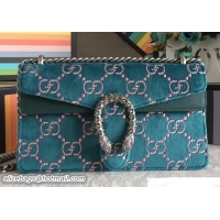 Best Product Gucci Dionysus GG Velvet Small Shoulder Bag 499623 Blue 2018