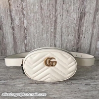 Low Price Gucci GG Marmont Quilted Leather Bag 476434 White