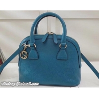 Discount Gucci Dome Interlocking G Charm Convertible Mini Cross Body Bag 449661 Turquoise