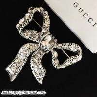 Good Quality Gucci Bow Brooch in Metal 538051 Silver 2018