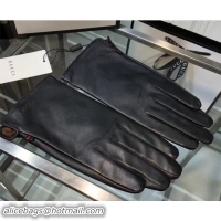 Unique Style Gucci Smooth Lambskin Gloves Black 102001 2018