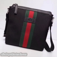 Top Grade Gucci Web GG Black Canvas Messenger Bag 471454 Collection