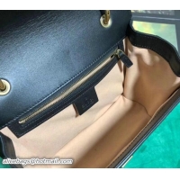 Fashion Gucci Queen Margaret Leather Shoulder Bag 476542 Black
