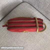 Grade Quality Gucci GG Marmont Mini Chain Bag 546581 Red 2018