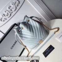 Most Popular Chanel Hobo Bag Original Sheepskin Leather A94889 Blue