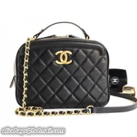 Fashion Luxury Chanel Calfskin CC Vanity Case Small Bag A57905 Black 2018